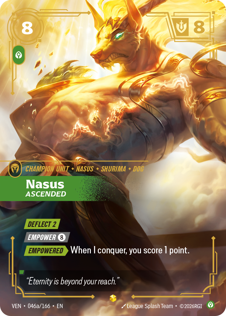 Nasus, Ascended VEN-046a/166 Alternate Art Riftbound card