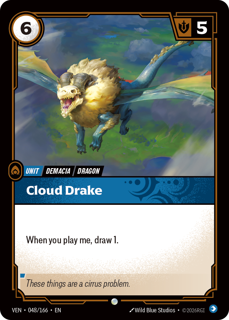 Cloud Drake VEN-048/166 Normal Riftbound card