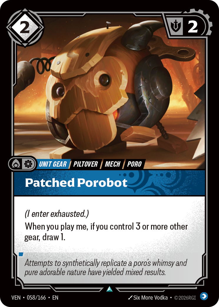 Patched Porobot VEN-058/166 Normal Riftbound card
