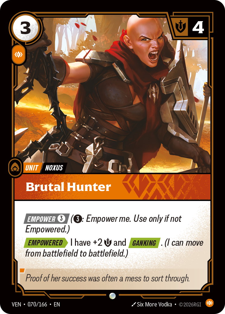 Brutal Hunter VEN-070/166 Normal Riftbound card