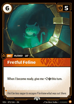 Fretful Feline VEN-071/166-P Foil Riftbound card