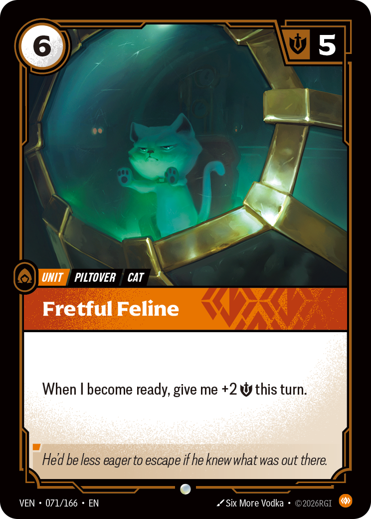 Fretful Feline VEN-071/166 Normal Riftbound card