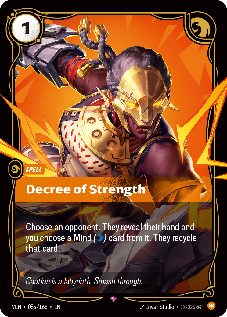Decree of Strength VEN-085/166 Normal Riftbound card