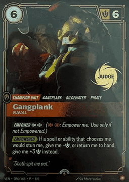 Gangplank, Naval VEN-086/166-P-JUDGE Normal Riftbound card