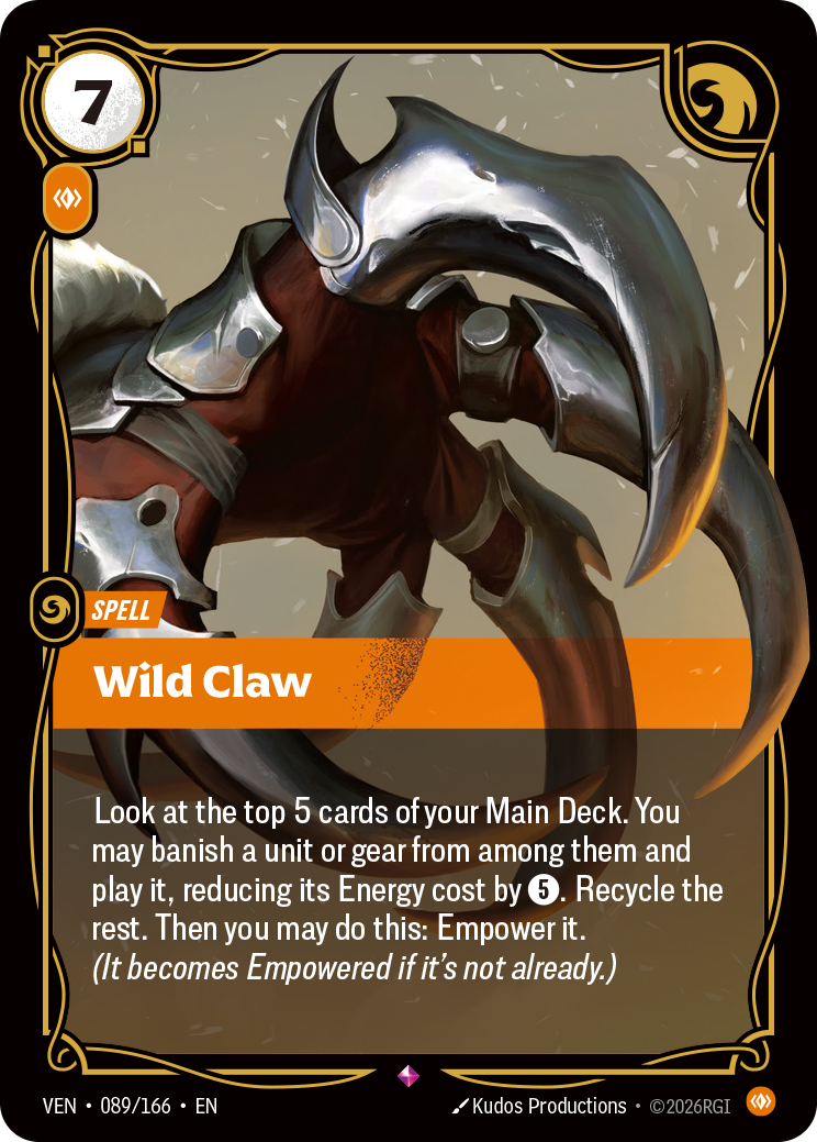 Wild Claw VEN-089/166 Normal Riftbound card