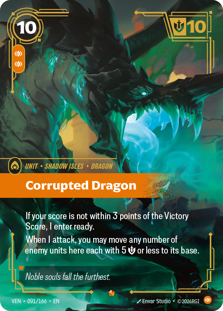 Corrupted Dragon VEN-091/166 Normal Riftbound card
