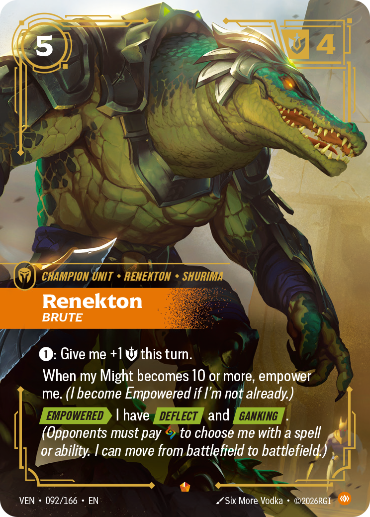 Renekton, Brute VEN-092/166 Normal Riftbound card