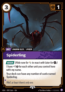 Spiderling VEN-097/166-P Foil Riftbound card