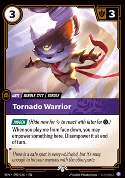 Tornado Warrior VEN-099/166-P Foil Riftbound card