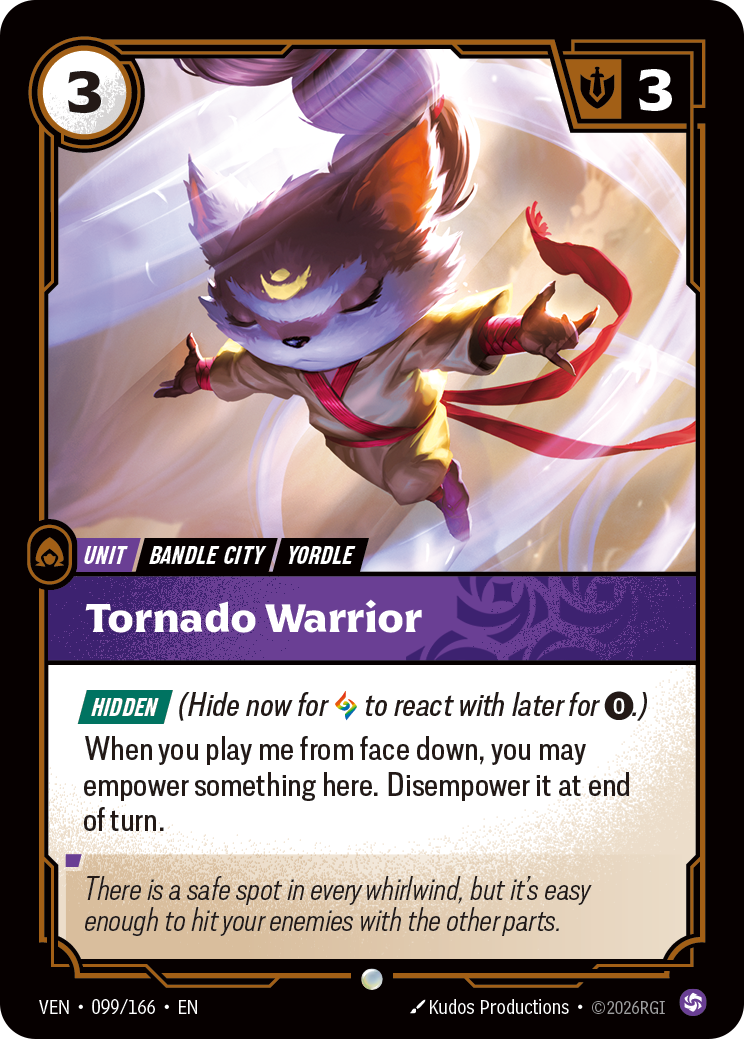 Tornado Warrior VEN-099/166 Normal Riftbound card