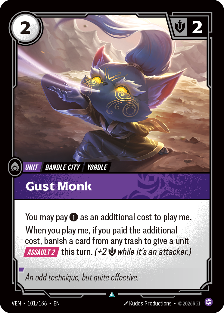 Gust Monk VEN-101/166 Normal Riftbound card