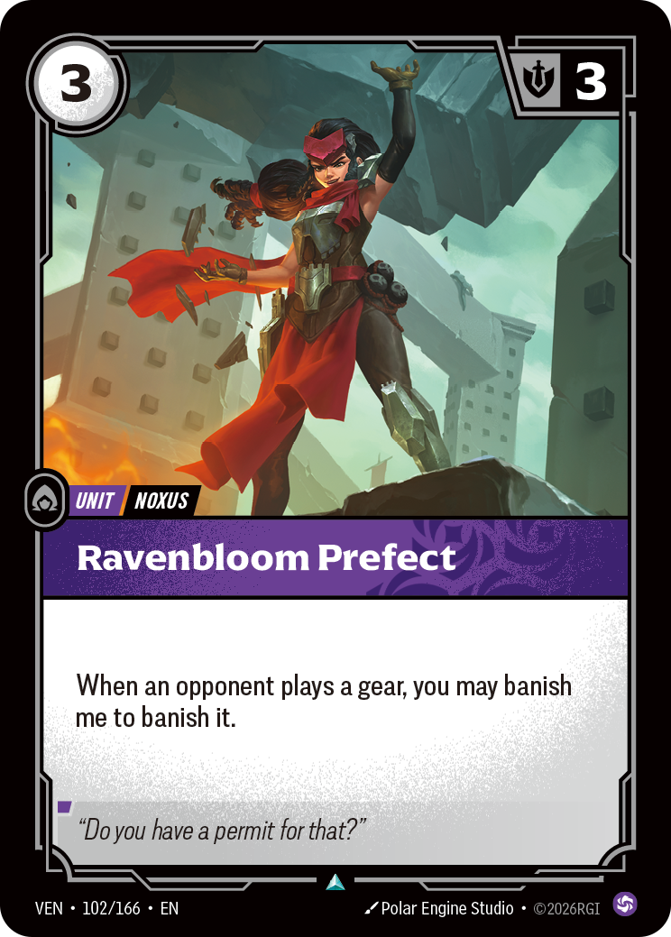 Ravenbloom Prefect VEN-102/166 Normal Riftbound card
