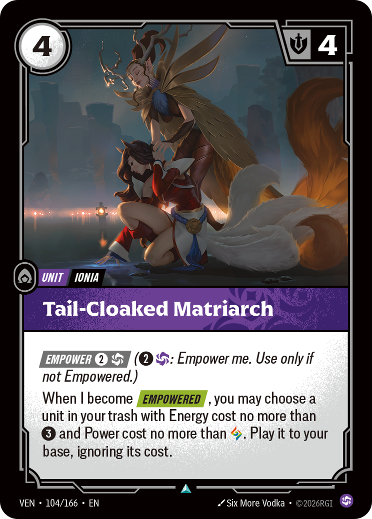Tail-Cloaked Matriarch VEN-104/166 Normal Riftbound card