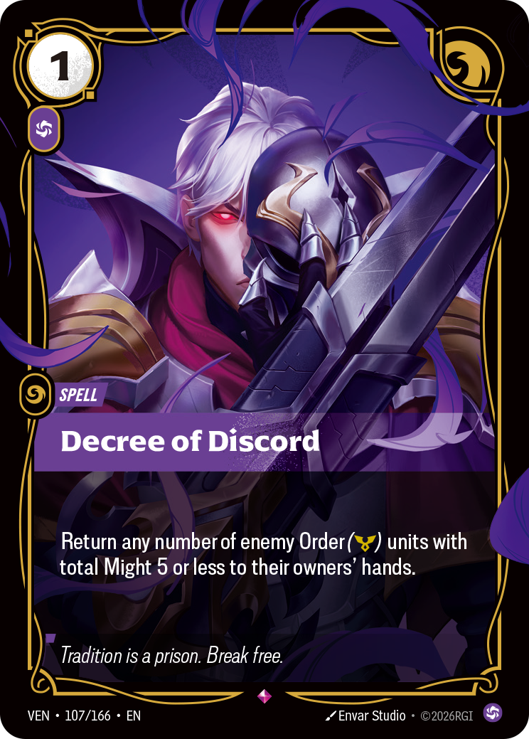 Decree of Discord VEN-107/166 Normal Riftbound card