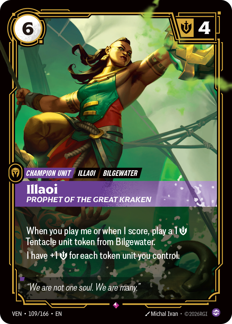 Illaoi, Prophet of the Great Kraken VEN-109/166 Normal Riftbound card