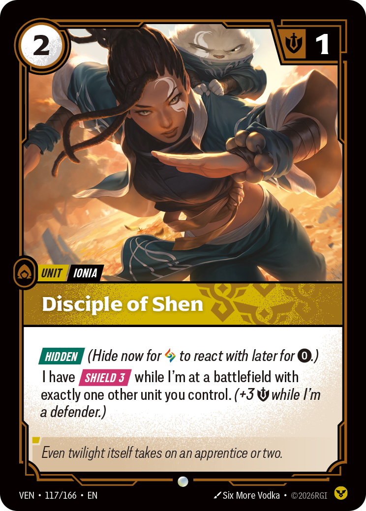 Disciple of Shen VEN-117/166 Normal Riftbound card