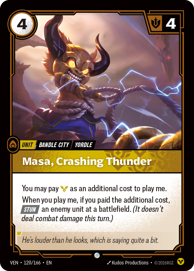 Masa, Crashing Thunder VEN-120/166 Normal Riftbound card