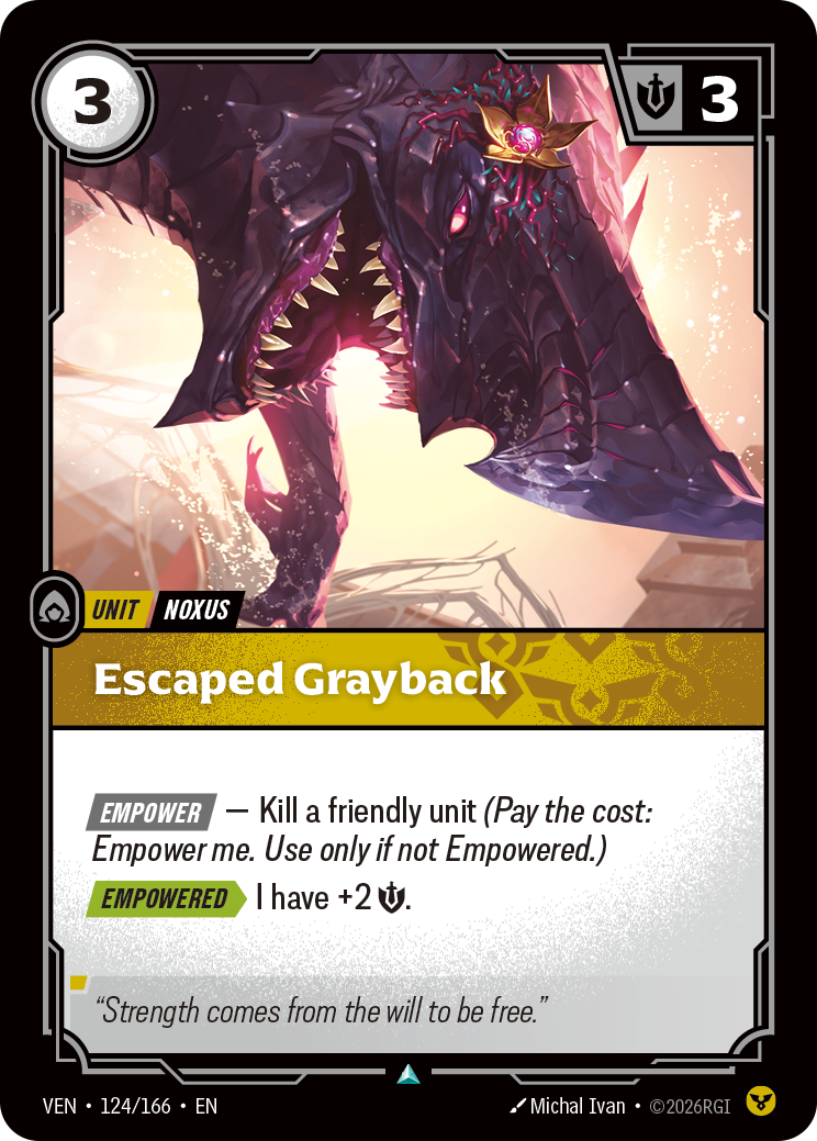 Escaped Grayback VEN-124/166 Normal Riftbound card