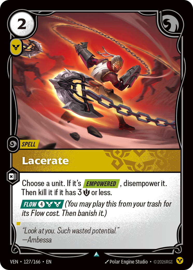 Lacerate VEN-127/166 Normal Riftbound card