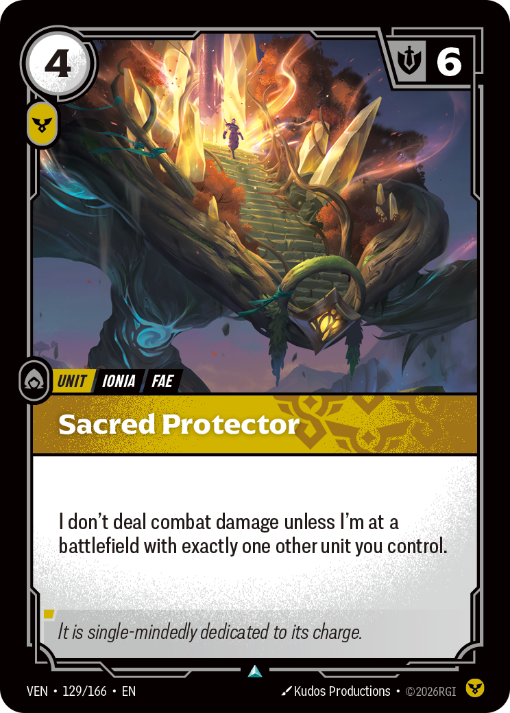 Sacred Protector VEN-129/166 Normal Riftbound card