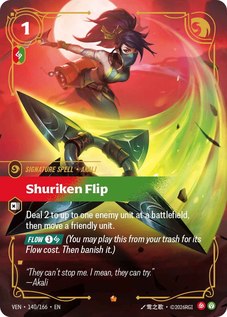 Shuriken Flip VEN-140/166 Normal Riftbound card