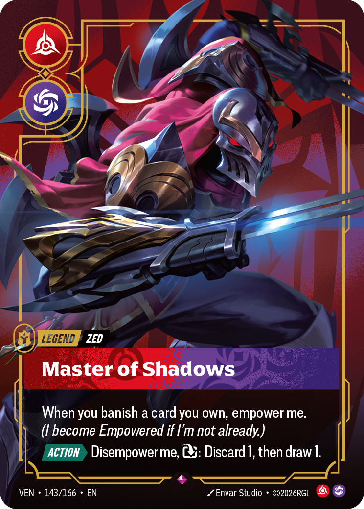 Master of Shadows VEN-143/166 Normal Riftbound card