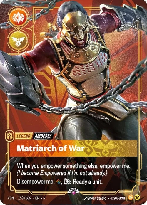 Matriarch of War VEN-153/166-P-PRIZE Normal Riftbound card