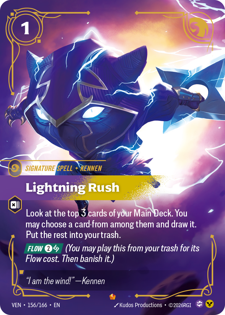 Lightning Rush VEN-156/166 Normal Riftbound card