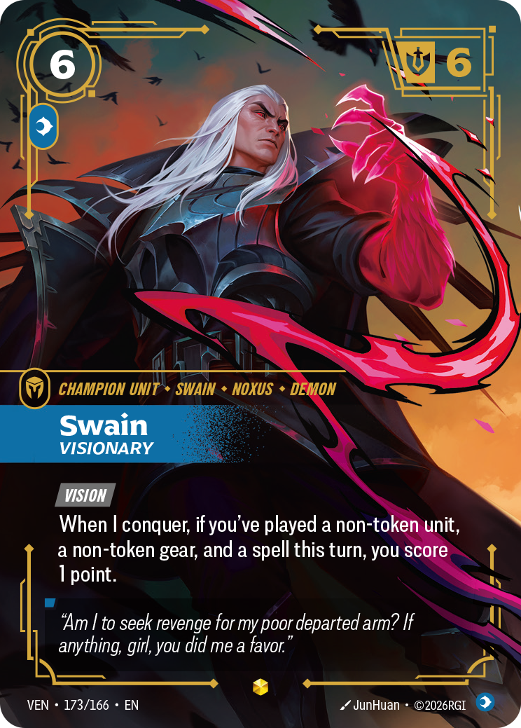 Swain, Visionary VEN-173/166 Alternate Art Riftbound card