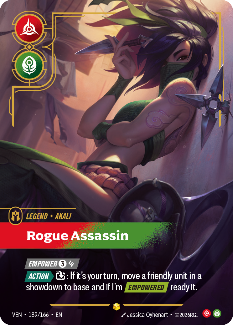 Rogue Assassin VEN-189/166 Alternate Art Riftbound card