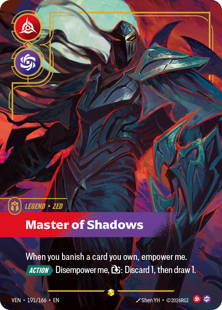 Master of Shadows VEN-191/166 Alternate Art Riftbound card