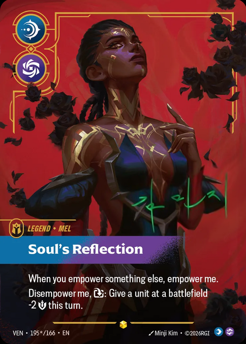 Soul's Reflection VEN-195*/166 Signed Riftbound card