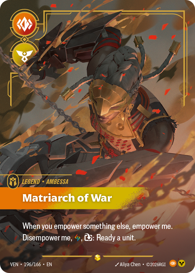 Matriarch of War VEN-196/166 Alternate Art Riftbound card