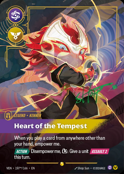 Heart of the Tempest VEN-197*/166 Signed Riftbound card