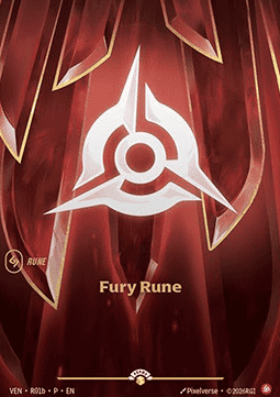 Fury Rune VEN-R01b-P Foil Riftbound card