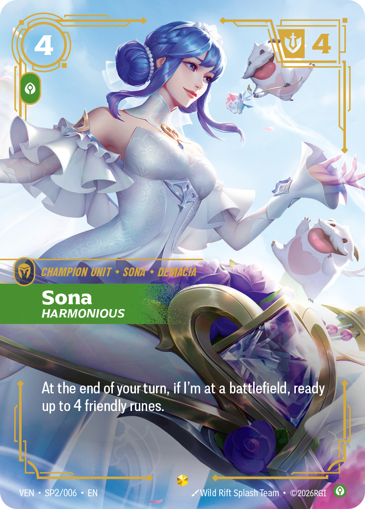 Sona, Harmonious VEN-SP2/006 Normal Riftbound card