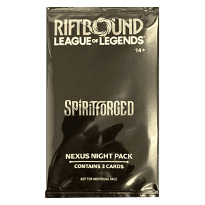 Spiritforged Nexus Night Promo Pack Riftbound sealed product